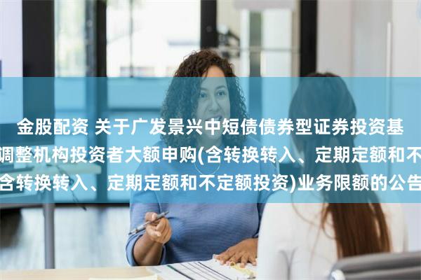 金股配资 关于广发景兴中短债债券型证券投资基金A类和C类